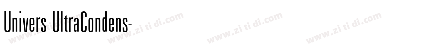 Univers UltraCondens字体转换